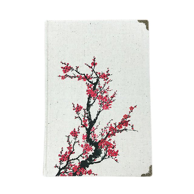Cuaderno de tela de lino, Bloc de notas de tapa dura con papel rayado en blanco, Diario, Cuaderno de composición
