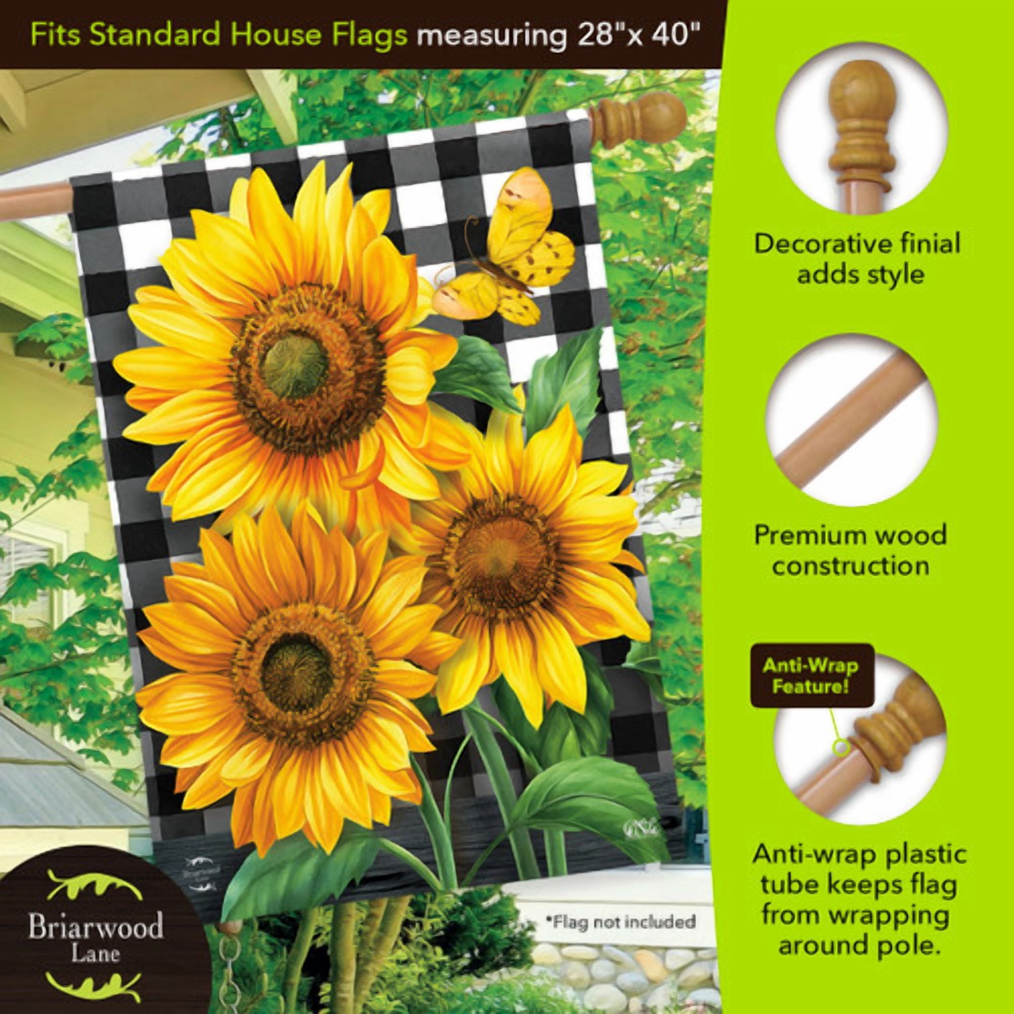 Briarwood Lane 57" Pine Wooden Flag Pole