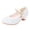 White, variant on Mary Jane Princess Shoes with Shiny Bow, Glitter Girls Party Shoes, Flower Girl Shoes for Banquets, Birthday Parties, Cosplay Dance Shoes Pink 4 M