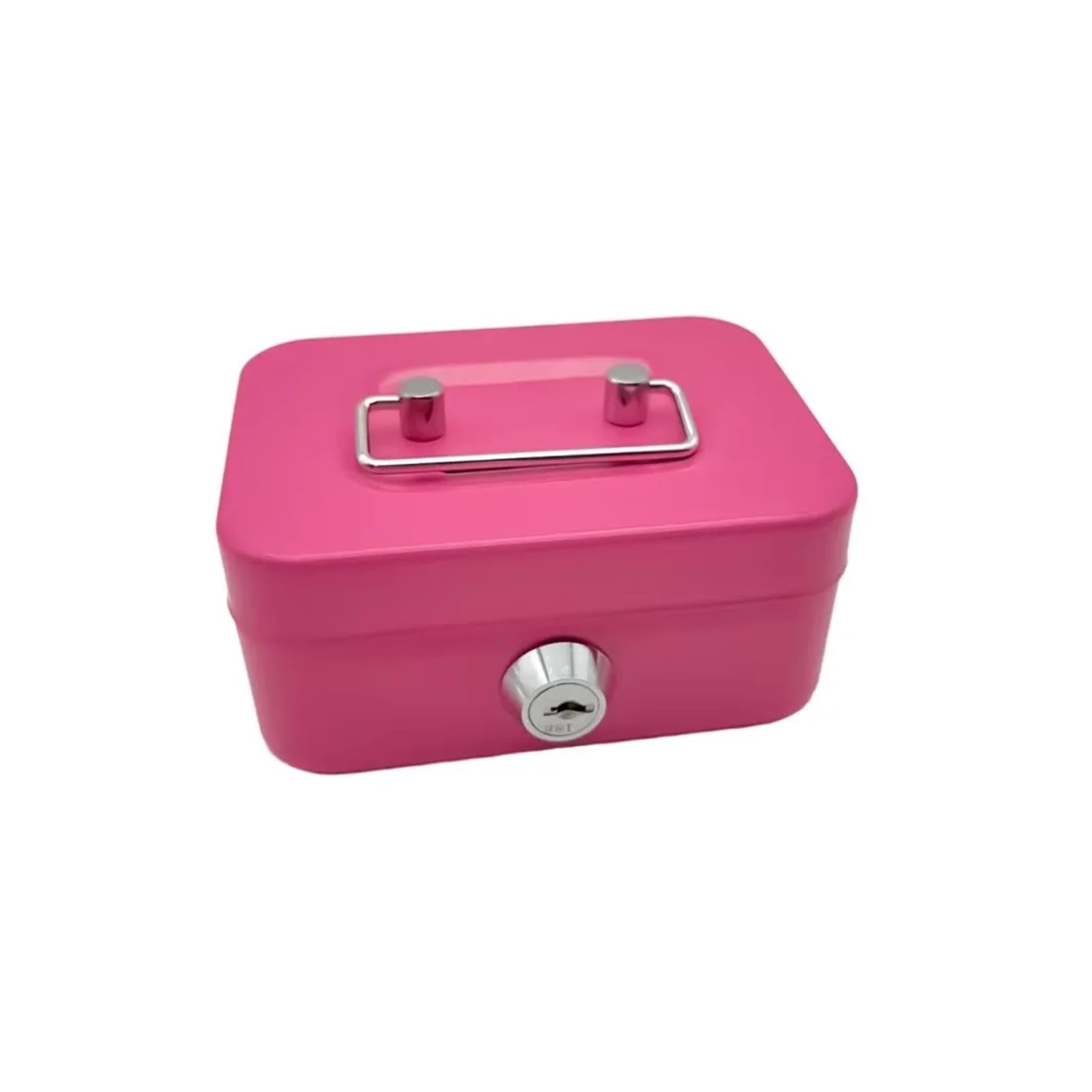 Metal Key Lock Cash Box with Handle Small Money Organizer Storage Box with Lockable Cover for Easy ,Multiple Options Available