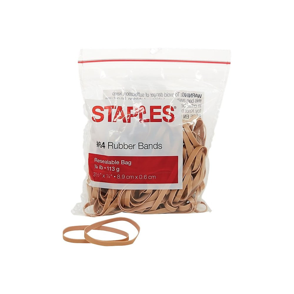 Staples Economy Rubber Bands Size 64 1 4 Lb 143297 Walmart 