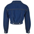 thumbnail image 6 of Blmnix Trucker Women's Coats, Jackets & Vests Jean Jacket Women Denim Button Raincoats Blue Cropped Cocoon Long Sleeve Winter Coats for Women, 6 of 6
