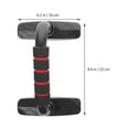 thumbnail image 2 of Raindrops 2Pcs Pushup Stands Black Red Color For Fitness Equipment At Home, 2 of 7
