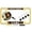 Gold - Style 1, variant on [Officially Licensed US Marine Corps Product] - USMC Proud Parent - Domed Custom-Made Personalized Narrow (Thin) Top 4 Hole Metal Car License Plate Frame with Free caps - Chrome Frame (Qty: 1)