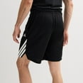 thumbnail image 2 of Men's adidas Legends 3-Stripes Basketball Shorts Color: White Black Size: XL 9 INCH, 2 of 4