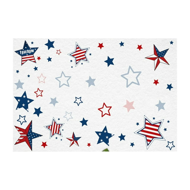 18x30IN American Patriotic Gnomes and Flag Colorful Doormat Mar 4th Of July Welcome Mat Non-Slip Entrance Door Rugs Outdoor Spring Mats for Front Door for Porch Entry Staircase Bathroom Decor