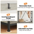 thumbnail image 4 of Hall Tree with Bench 5 in 1 Coat Rack Freestanding Industrial Shoe Bench with 3 Storage Cubbies and 8 Hooks Entryway Coat Rack with Shoe Storage, Rustic Brown, 4 of 9
