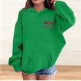 thumbnail image 2 of Girls Bow Sweatshirt Oversized Leopard Print Cute Long Sleeve Hoodie Kids Spring Lightweight Trendy Pullover Tops, 2 of 8