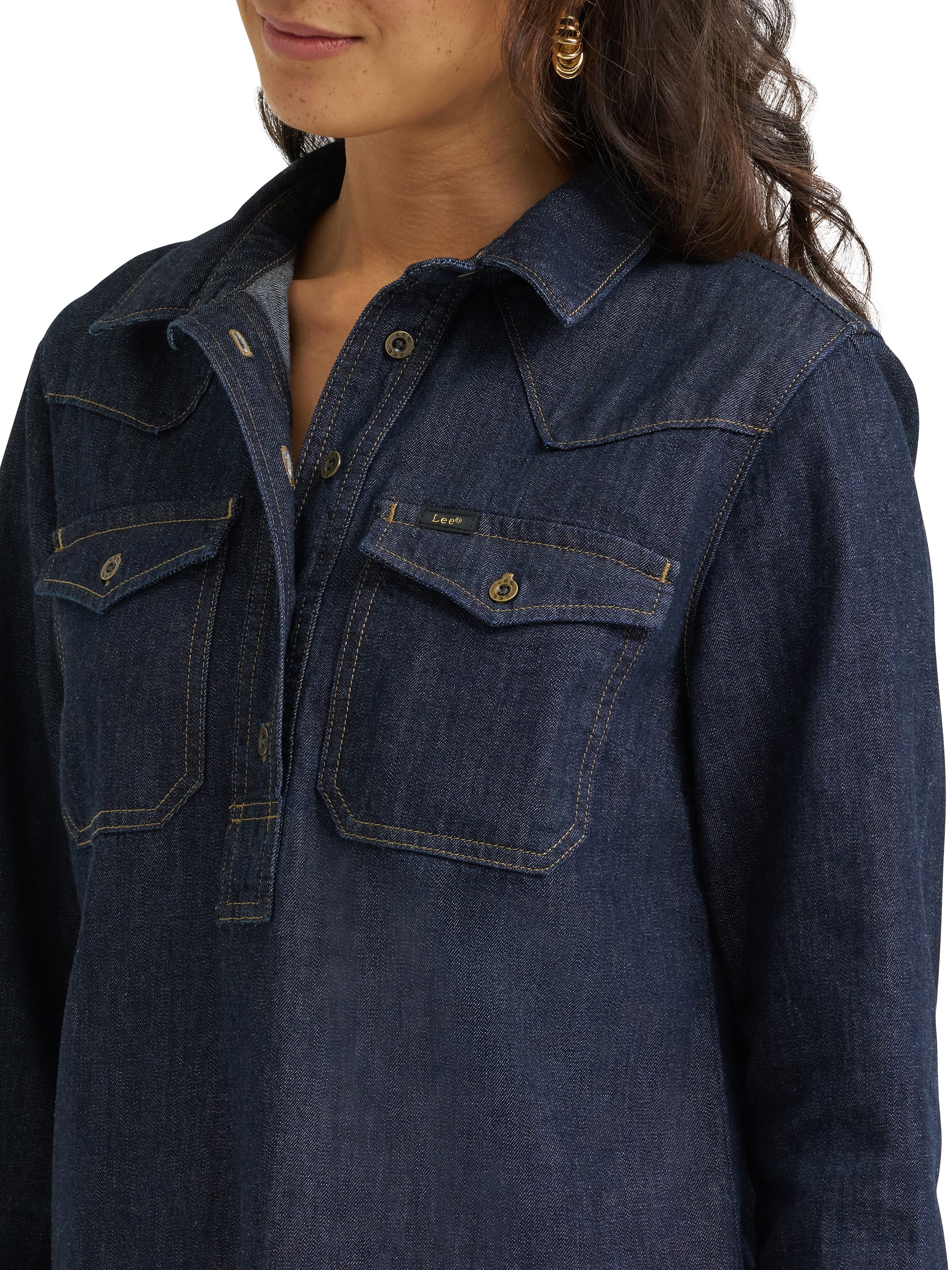 Lee® Women's Long Sleeve Popover Western Dress