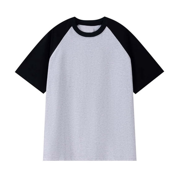 Lixiuxyad Loose Casual Tee T-Shirt Vintage Raglan Sleeve Summer Crewneck Loose Half Sleeve T Shirt With Design,Black L