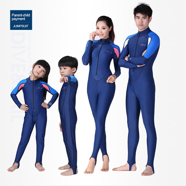 Becaristey Combinaisons Combinaison de Surf Ultramince Protection Multifonctionnelle Séchage Rapide Combinaison de Plongée avec devant pour Fermeture à Glissière Combinaison Complète du Corps Femmes S
