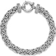 thumbnail image 4 of Sterling Silver Polished and Textured CZ Bracelet, 4 of 5