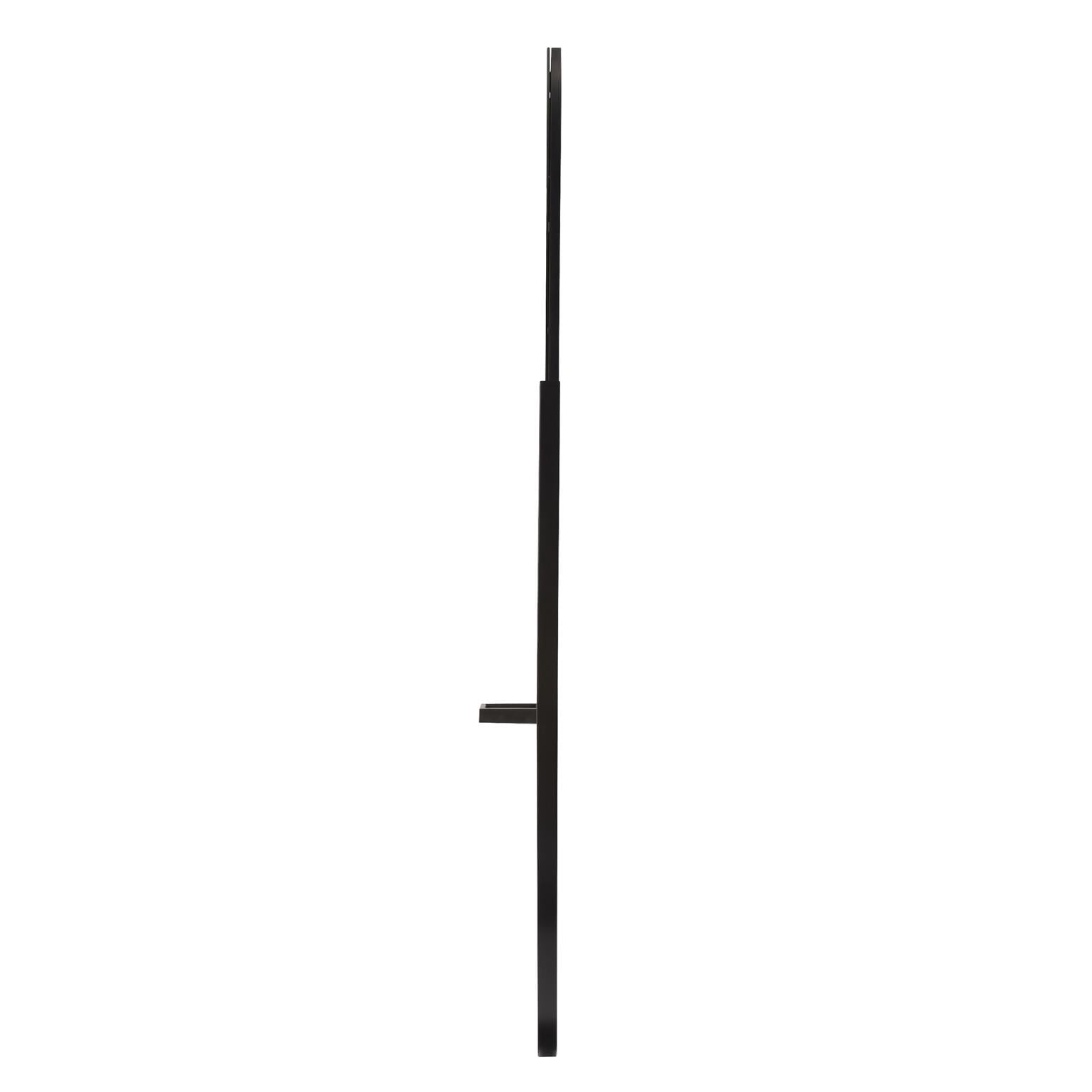 Tyler Dillon Full Length Black Metal Framed Mirror with Tray Holder
