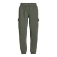 thumbnail image 3 of Athletic Works Men's and Big Men's Strata Fleece Cargo Joggers, Sizes S-3XL, 3 of 5