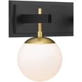 thumbnail image 2 of Varaluz Allie 2-Lt Bath - Black/Satin Brass, 2 of 5