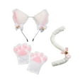 thumbnail image 4 of Disfraz de gatito adorable Yuyangstore con orejas de gato Cola larga para niños Blanco, 4 of 8