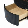 thumbnail image 3 of Table Basse de Rangement Ample en Forme Ronde avec Pieds Dorés et Construction en MDF, 3 of 17