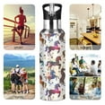 thumbnail image 7 of Yayeee 20oz Insulated Water Bottle Double Wall Stainless Steel with Flip Straw Lid, Rainbow Stars Pattern, 7 of 7