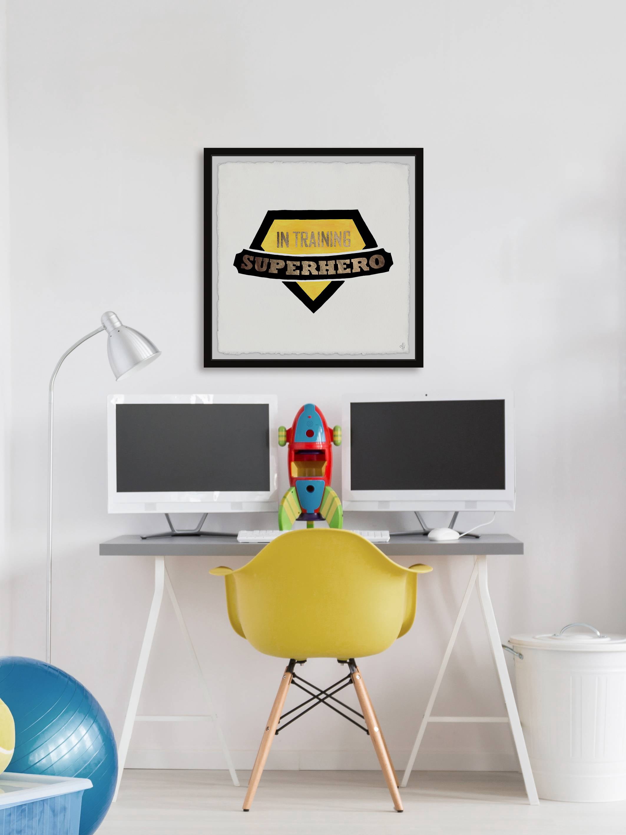 Marmont Hill Superhero in Training Badge Framed Wall Art