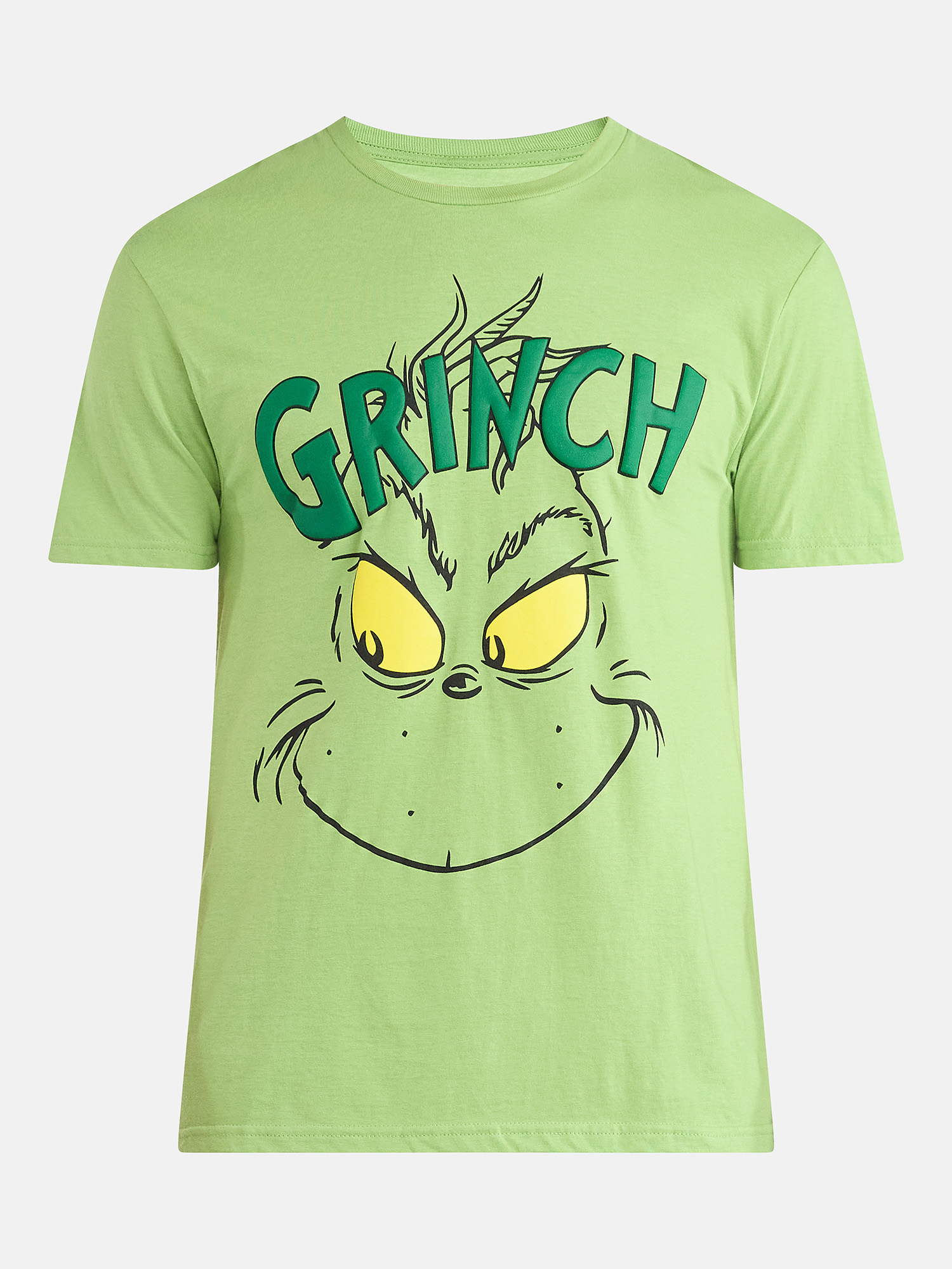 The Grinch, Men's & Big Men's Graphic T-Shirt, Clever Face, Sizes S-3XL