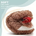 thumbnail image 6 of Rokment Christmas Reindeer Slippers for Women Girls Cute Animal Deer Fuzzy House Socks with Soft Non Slip Sole Indoor Bedroom Slip on Booties Shoes Brown Size 5, 6 of 8