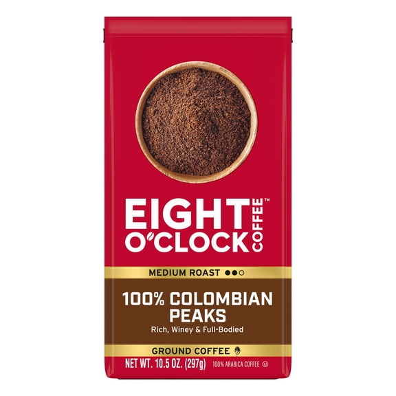Eight O'Clock Coffee Colombian Ground Medium Roast 100% Colombian Coffee 10.5 oz