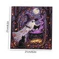 thumbnail image 4 of Halloween Diamond Art Kits For Adults Clearance, DIY Pearl Diamond Art, Hanging Ornament For Halloween Front Door Decor, DIY Fall Home Decor Wall Art, Halloween DIY Gift (Purple), 4 of 7