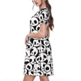 thumbnail image 2 of Lsque Cute Panda Print Women's Casual Dress T-Shirt Summer Short Sleeve Scoop Neck Swing Dresses, 2 of 6