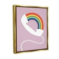 thumbnail image 4 of Stupell Industries Modern Rainbow Telephone Abstract Painting Gold Floater Framed Canvas Art Print Wall Art, 25 x 31, 4 of 10