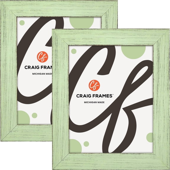 Craig Frames Jasper, 9x15 inch Picture Frame, Country Mint Julep Green, Set of 2