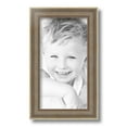 thumbnail image 2 of ArtToFrames 7" x 13" Aged White Gold Picture Frame, 7x13 inch Silver Wood Poster Frame (WOM-2036),  Pack, 2 of 7