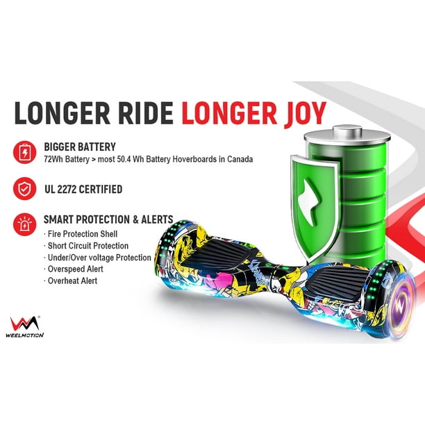 WEELMOTION Graffiti Hoverboard with Music Speaker, 6.5