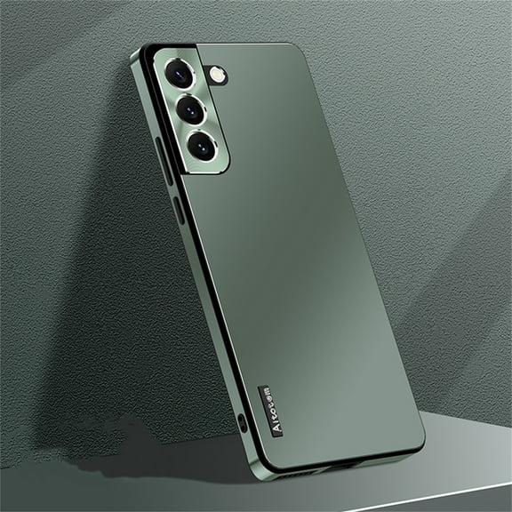 K-Lion for Samsung Galaxy S21 Slim Matte Case, Micro Frosted Hard PC Back Aluminum Metal Frame All-inclusive Camera Lens Protection Shockproof Anti-Scratch No Fingerprints Ultra-Thin Case, Darkgreen