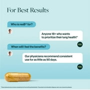 resbiotic resB Lung Support Probiotic Supplement for Respiratory and Gut Health, 60 Capsules