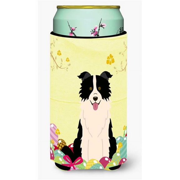 Carolines Treasures  Easter Eggs Border Collie Black White Tall Boy Beverage Insulator Hugger