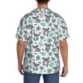 thumbnail image 3 of Sikiie Bears and Tropical Leaves Men's Wrinkle Free Untucked Cuban Shirt Business Casual Button Down Shirts Short Sleeve ShirtMedium, 3 of 5
