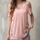 thumbnail image 4 of Blusa cómoda con costuras de encaje y tirantes sólidos sin costuras para mujer Pompotops qyievc1101, 4 of 9