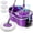Purple, variant on Pedal Spin Mop and Bucket with Wringer Set,EasyWring Microfiber Mop with 3 Mop Pads,360 ° Spinning Floor Cleaning System - Home & Office