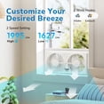 thumbnail image 4 of Torando 9 Inch Dual Window Fan with 2-Speed Adjustable, 22-33 Inch Expandable, Manual Air Intake & Exhaust Control, 60W Power, Ideal for Home, Office, Bedroom, Kitchen, White Window Fan, 4 of 7