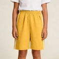thumbnail image 4 of ITSAME Boys Girls Shorts, Lightweight Elastic Waist Athletic Fit Summer Casual Sport Shorts for Kids Yellow 9-10T, 4 of 9