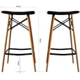 thumbnail image 5 of Inspirer Studio Bar Table Set, Modern Pub Table Dining Set, Kitchen Counter Height Dining Table Set (3 PCS Set (Table Rustic Brown with 2 Bar Stools)), 5 of 5