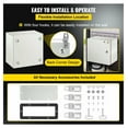 thumbnail image 6 of NEMA 4X Steel Enclosure 12x12x8", IP66 Waterproof Electrical Box, Outdoor Indoor Junction Box with Mounting Plate - Heavy Duty Steel Electrical Enclosure, 6 of 7