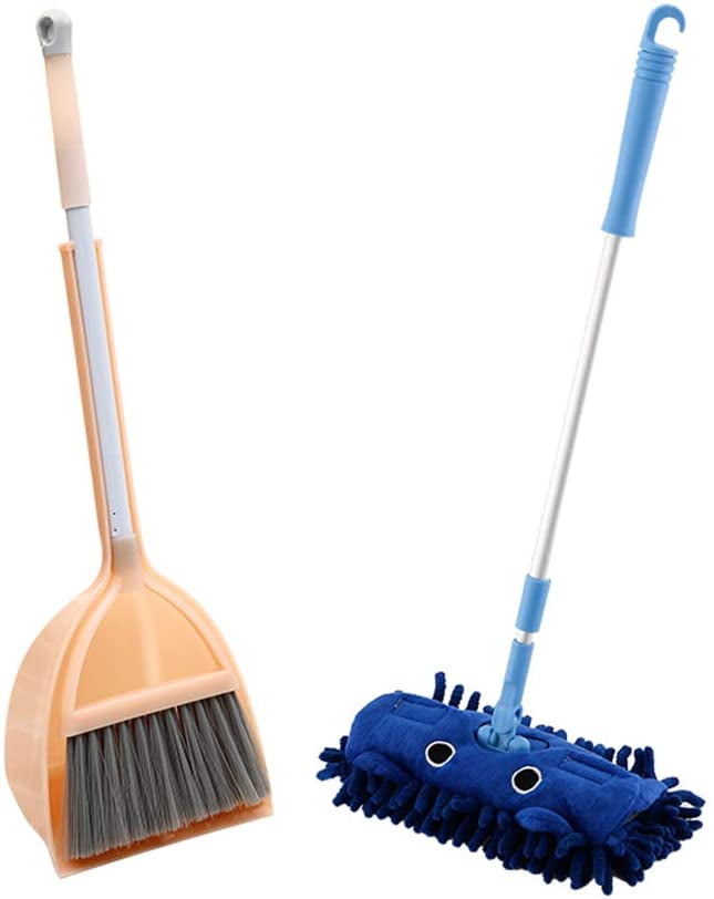 Mini Housekeeping Cleaning Tools For Children,3pcs Include Mop,Broom,Dustpan 