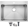 thumbnail image 5 of Drop in Stainless Steel Kitchen Sink  Inch Gunmetal  Top Mount Laundry Utility Sink  Inch Deep Single Bowl Basin Wet Bar Prep Sink, 5 of 5