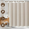thumbnail image 6 of Dznils Boho Tassel Shower Curtain with Hooks, Farmhouse Thick Cloth Linen Fabric Bathroom Curtain, Cream, 72" x 72", 6 of 9