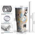 thumbnail image 6 of 30oz Corgi Dog and Flower Florals Tumblers Stainless Steel Tumbler with Lid and Straw,Vacuum Insulated Double Wall Travel Tumbler Cups Mug with Cleaning Brush for Coffee,Tea, 6 of 7