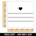 thumbnail image 2 of Address Dashed Lines Fill-In with Heart Square Rubber Stamp Stamping Scrapbooking Crafting - Small 1.25in, 2 of 7