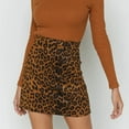 thumbnail image 5 of Women's Leopard Print High Waist Zipper Mini A-Line Short Skirt, 5 of 5