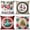 Colorful Xmas Ball, variant on Merry Christmas Tree Snowman Santa Claus Throw Pillow Case Beautiful Throw Pillow Case Set of 4 Vintage Pillowcase for Couch Sofa Bed Farmhouse