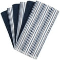 thumbnail image 2 of Premium Kitchen Towels (16?x 26?, 6 Pack) - Large Cotton Kitchen Hand Towels -Popcorn Stripe Design - 400 GSM Highly Absorbent Tea Towels Set with Hanging Loop - Blue, 2 of 6